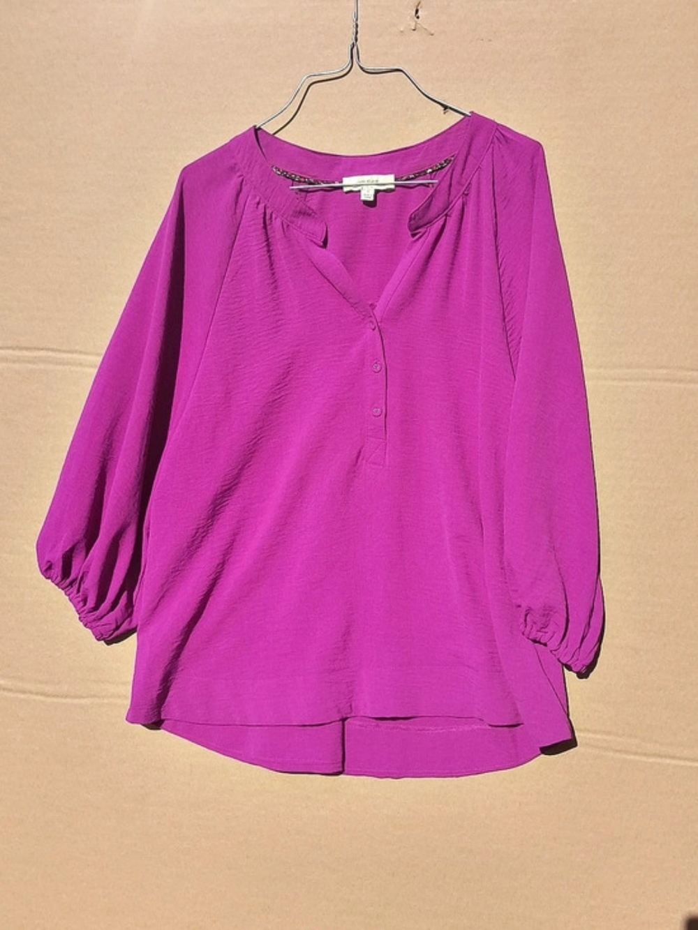 Umgee Long Sleeve Blouse in Purple Size XL Like New